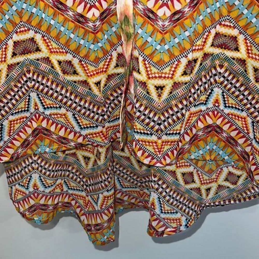 Fig & Flower boho Aztec print button down blouse size xsmall - Picture 6 of 7